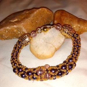 COPY - Handmade netted bracelet. B24